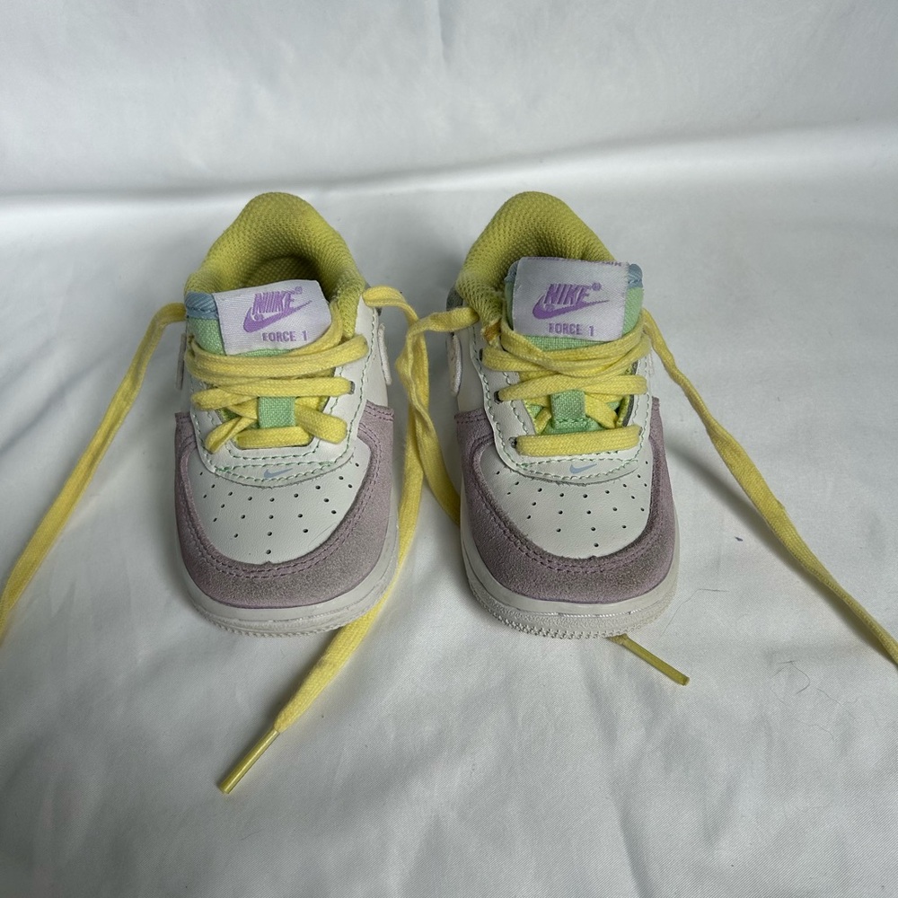 Toddler's Nike Air Force 1 LV8 White/White-Lt Zitron DQ8599 100 US Size 4C